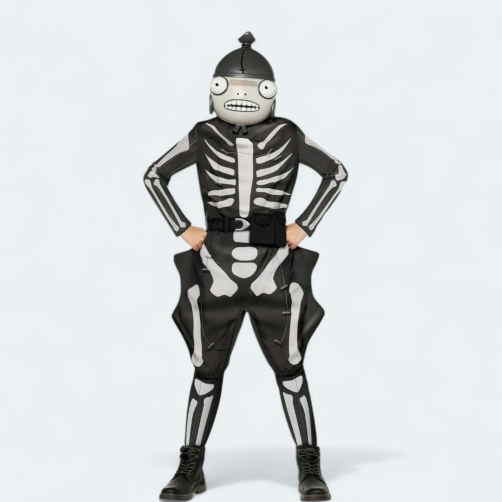 Fortnite Fishskull Halloween Costume Boys Size L (10-12)